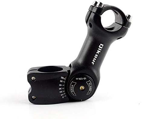 Sanzhi Bike Stem 25.4 90mm 110mm 0-60 Degree Adjustable MTB Riser Stem Short Handlebar Stem Mountain Bike Stem for Bicycle, MTB, Road Bike, Cycling, BMX (Only Fit 1"/25.4mm Handlebar)