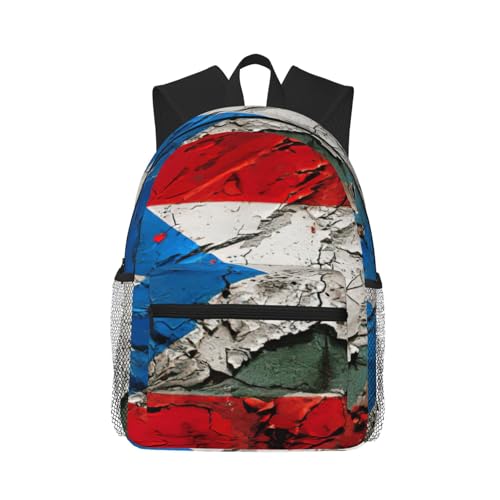 Sac à dos confortable Porto Rico imprimé drapeau avec textile ultra léger