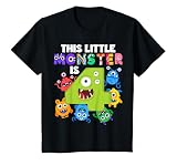 This Little Monster is 4 Four Years 4th Birthday Party Alein T-Shirt