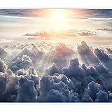 murando Fototapete Himmel 350x256 cm Vlies Tapeten Wandtapete XXL Moderne Wanddeko Design Wand Dekoration Wohnzimmer Schlafzimmer Büro Flur Sonnenuntergang Landschaft Wolken Sonne c-B-0553-a-a