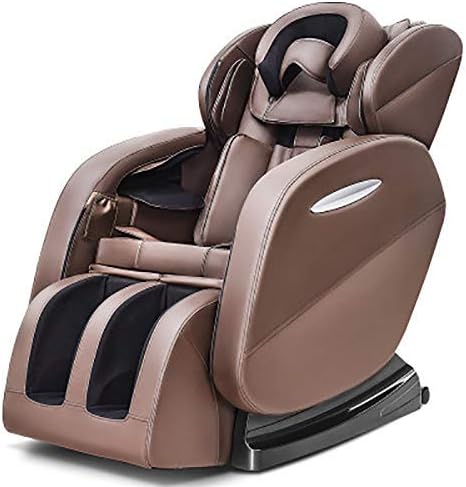 LICIDI Electric Sofa - Intelligent Massage Chair - Zero Gravity - Automatic Heating System - Easy to Clean Faux Leather | Cosy, Relaxation, Armchair,Brown