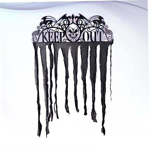 NOLITOY 3 Pecas Pendurada Do Dia Das Bruxas Da Porta Do Crânio De Halloween Cortina De Borla Do Dia