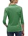 MOHEEN Women's Moisture Wicking Golf Polo Shirt 3/4 Sleeve Dry Fit(Green,XL)