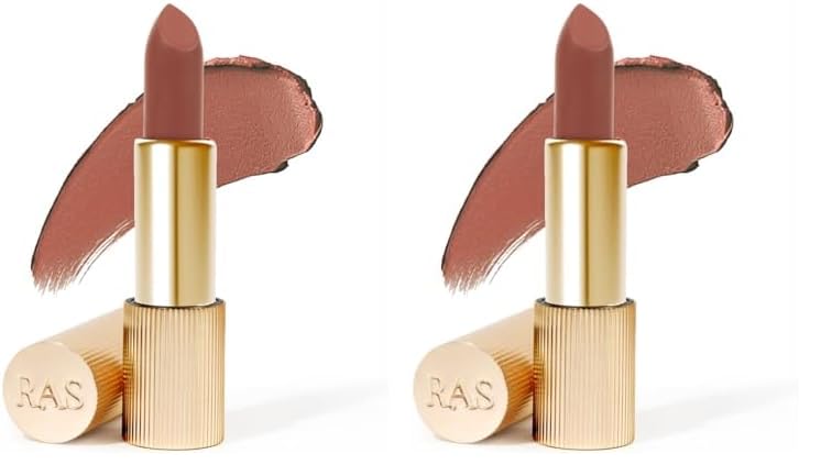 RAS Luxury Oils Lumiere Satin Matte Lipstick | 8-Hr long stay Creamy Matte, Non-Drying, Lightweight & Pigmented | Natural infusion of Argan & Avocado | Vegan, Cruelty-Free (Desert Dusk) (Pack of 2)-picture-55