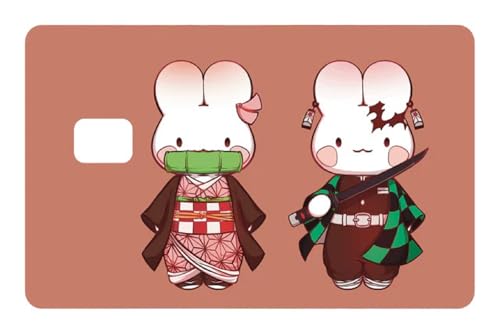CUCU Cover Cute Bunny Slayer Card Skin for Credit & Debit Cards – Full Cover with Chip Cutout – Kawaii Anime-Inspired Wallet Accessory Protective Card Skin for Anime Fans and Collector Adorable Design