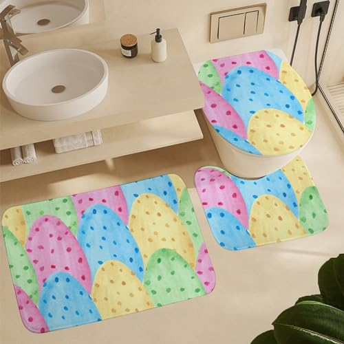 Tapis de bain antidérapant et rideau de douche lot de 4 pour éviter les inondations - 7