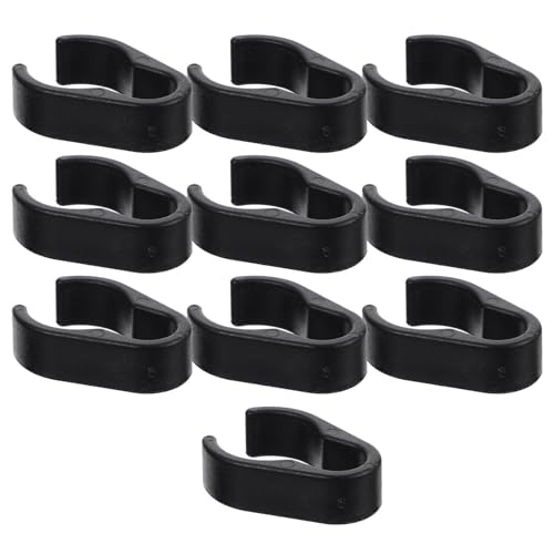 10pcs Microphone Clip Plastic Cable Clamp for Mic Stand 25mm Black