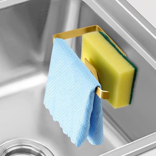 GAViA Soporte Estropajo Cocina, Organizador Colgante, Escurre Esponjas Acero Inoxidable 304, Porta Estropajos Fregadero