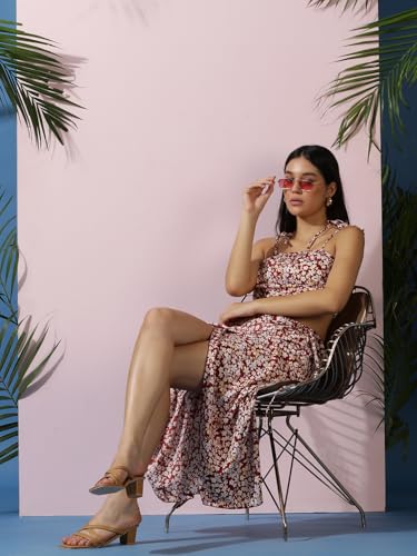 Image of KOTTY Women Cotton Blend Solid Co-Ord And Dress Set
