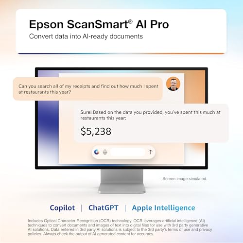 Epson RapidReceipt RR-70W Compact Mobile Document Scanner Receipt - image 2