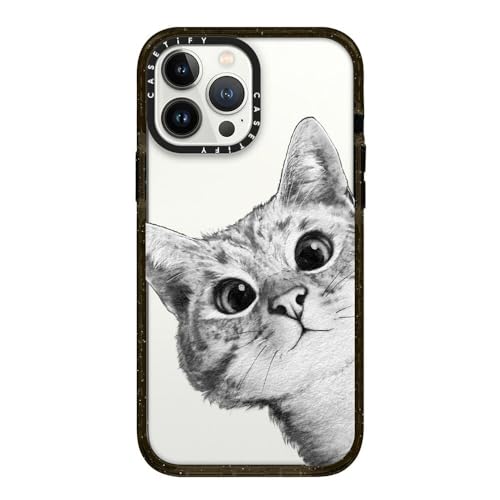 Coque iPhone 13 Pro Max antichoc CASETiFY Impact chat or rose noir