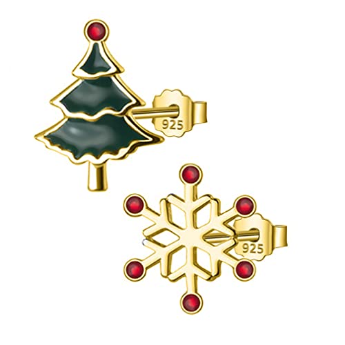 Boucle d'oreille Noël flocon de neige pour mariage hivernal chic