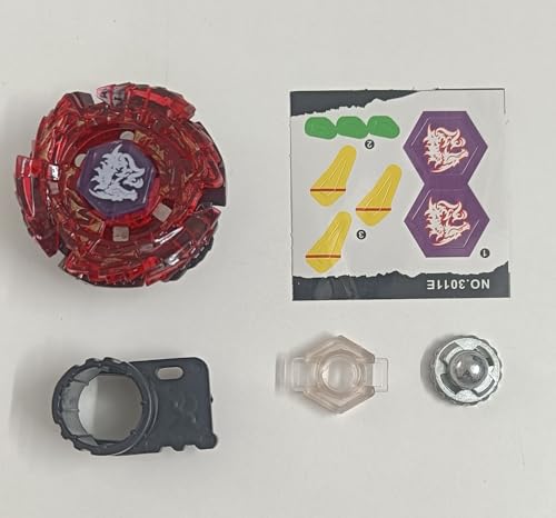 Image of Funstars Metro L-Drago Rush Red Dragon Metal Fury Spinning Battling Top with Launcher (Red) (BB98)