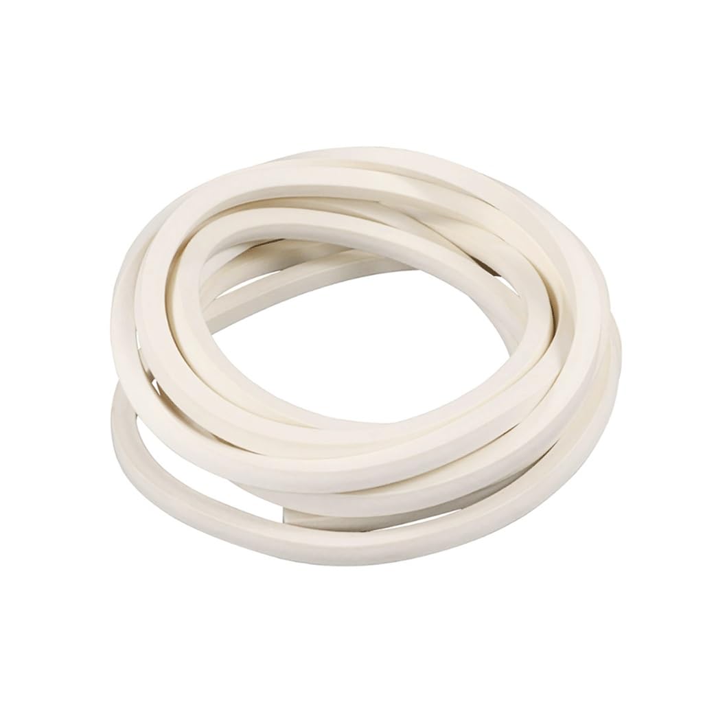 Acvacv One Color Square Silicone Rubber Sponge Strip, For Doors Windows White Foamed Seal Strip Foaming Cord Gasket(5X5mm(10Meters))