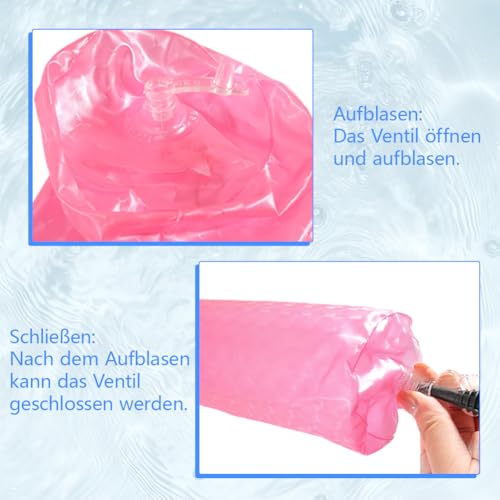 2 Stück Aufblasbarer Nudelschwimmer 120CM – Schwimmnudel Extra Lang mit Lichtern für Kinder & Erwachsene, Poolstange für Schwimmbad, Aquasport, Wassergymnastik & Strandspiele, Schwimmhilfe für Baden