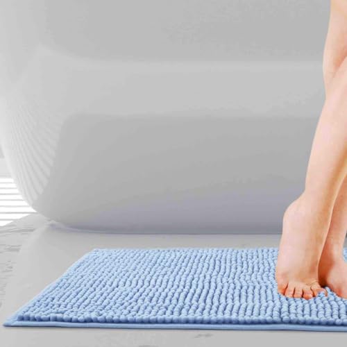 Emma Barclay Noodle Soft Touch Non-Slip Bathroom Rug in Blue - Bath Mat 45x75cm - Cosy Home Interiors Emma Barclay Noodle Soft Touch Non-Slip Bathroom Rug in Blue - Bath Mat 45x75cm - Image 4