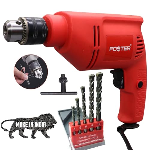 Foster FPD-010RE 450 watts Drill machine, Copper Armature, 2800 RPM, Chuck 10 mm with 5 Drill Bits Forward/Reverse AND Variable Speed Control (B0BXH7T3WQ) Amazon Price History, Amazon Price Tracker