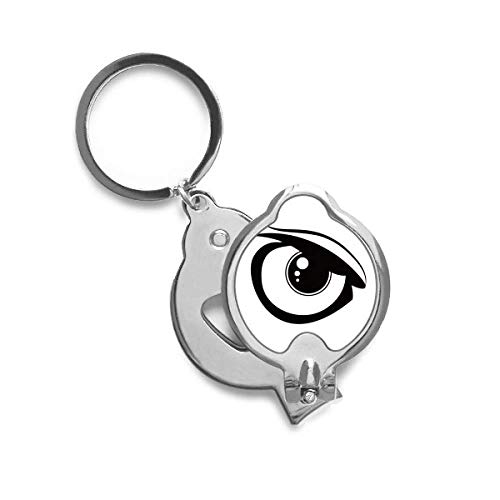 Cortador de uñas negro DIYthinker con patrón decorativo de ojos modernos