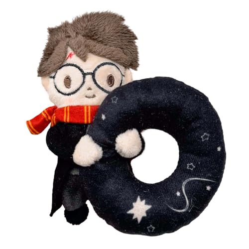 Rainbow Designs Harry Potter Plush Baby Rattle - Soft Sensory Toy for Newborns – Suitable from Birth Ring Rattle for Early Development - Playtime and On-The-Go Companion