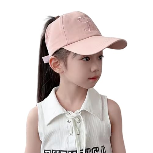 Cute Bow Baseball Cap for Kids Girls High Ponytail Sun Protection Hat Outdoor Travel Sports Caps2