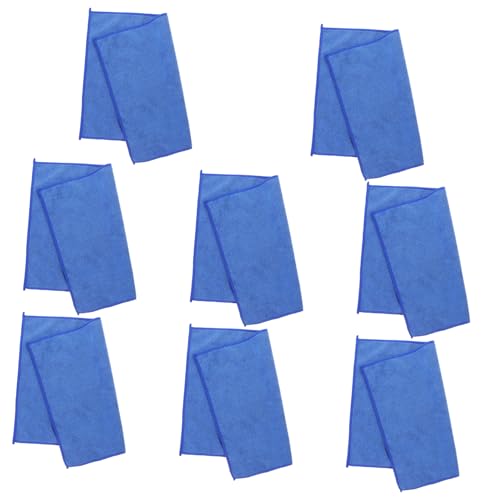 QUMIIRITY 8 Piezas Tela De Fibra Paños Trapo Toalla Plato Largo Lavar Suministro De Coche Suministros De Cocina Paño De Limpieza Blue