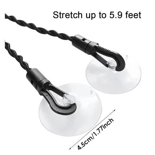 Corde à linge extensible à ventouse puissante avec crochets de 1.5M