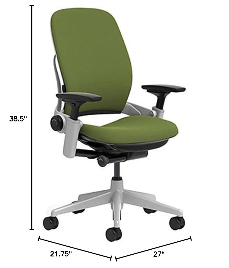 Image of Steelcase Leap Chair with Platinum Base & Hard Floor Caster, Ivy