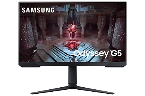 Samsung 27-inch(68.5cm) Odyssey G5 Gaming, QHD 2K, 165Hz, 1ms, HAS, Flat Monitor, AMD FreeSync Premium, HDR10 (LS27CG510EWXX, Black)