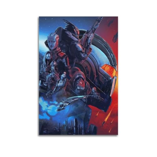 KSOXDAITIP Mass Effect Video Game Poster Poster Decorative Painting Canvas Wall Posters And Art Picture Print Modern Family Bedroom Decor Posters 08x12inch(20x30cm)