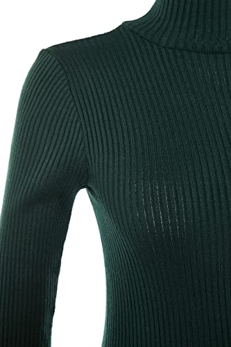 Trendyol Women’s Damen Gerade Mini Lange Ärmel Lässig Schlank Kleid Dress, Emerald Green, M
