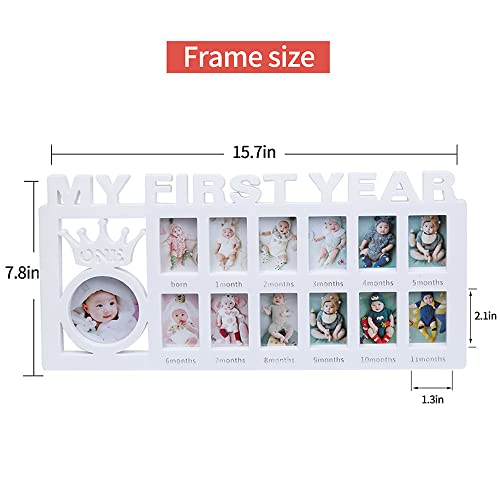 Baby Bilderrahmen Mein Erstes Jahr Erinnerung Babyparty Ersten Geburtstag Geschenke 12 Monate Fotogalerie für 12 Fotos Fotocollage Foto Momente Erinnerungs Rahme Baby Geburtsgeschenk