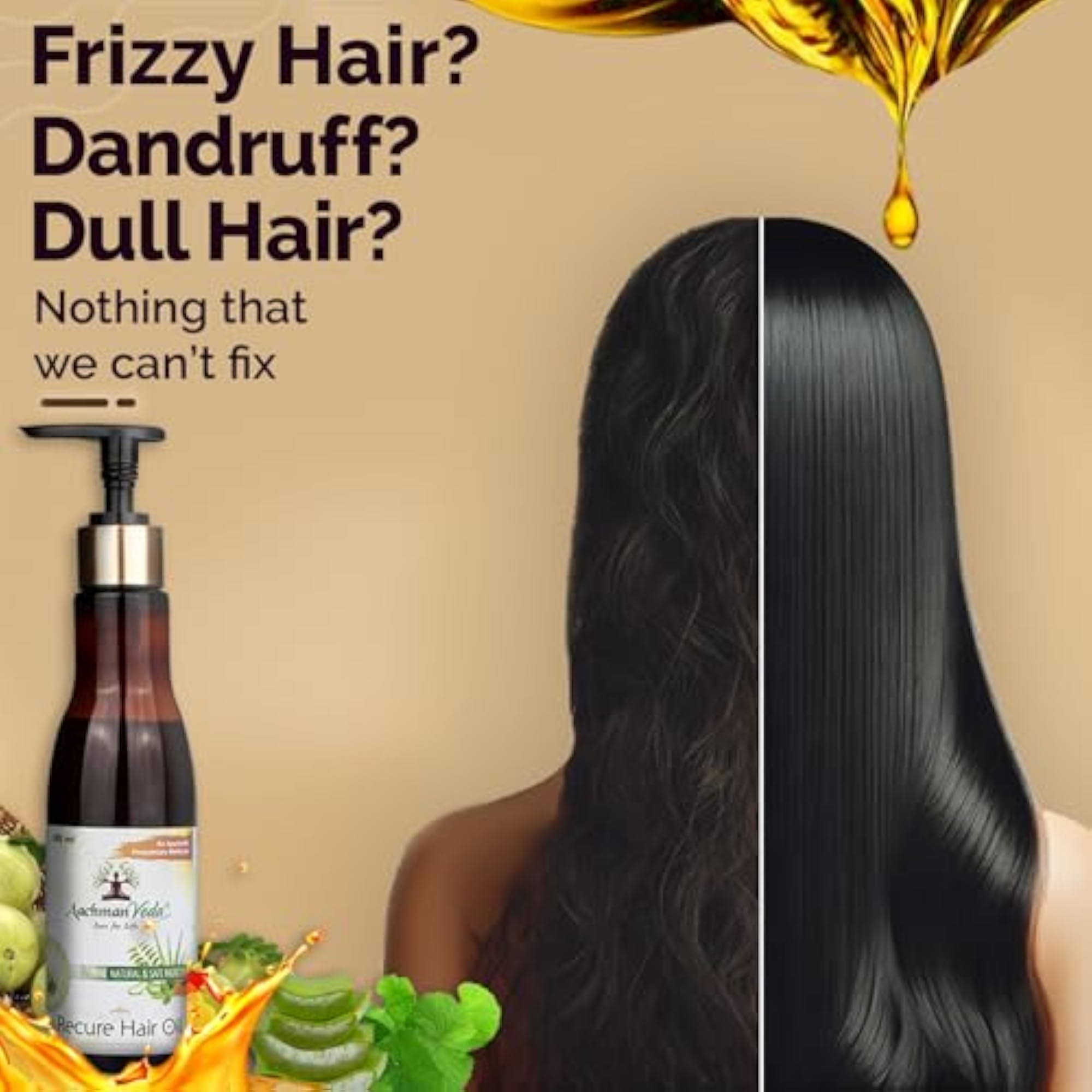 Recure Herbal Hair Oil with Amla & Brahmi