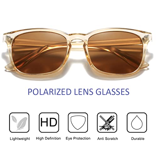 Square Polarized Sunglasses for Women Men Classic Trendy Stylish Sun Glasses 100% UV 400 Lens Protection4