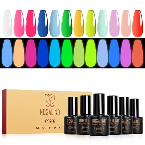 Set de 12 Esmaltes en Gel ROSALIND Fluorescentes miniatura 1