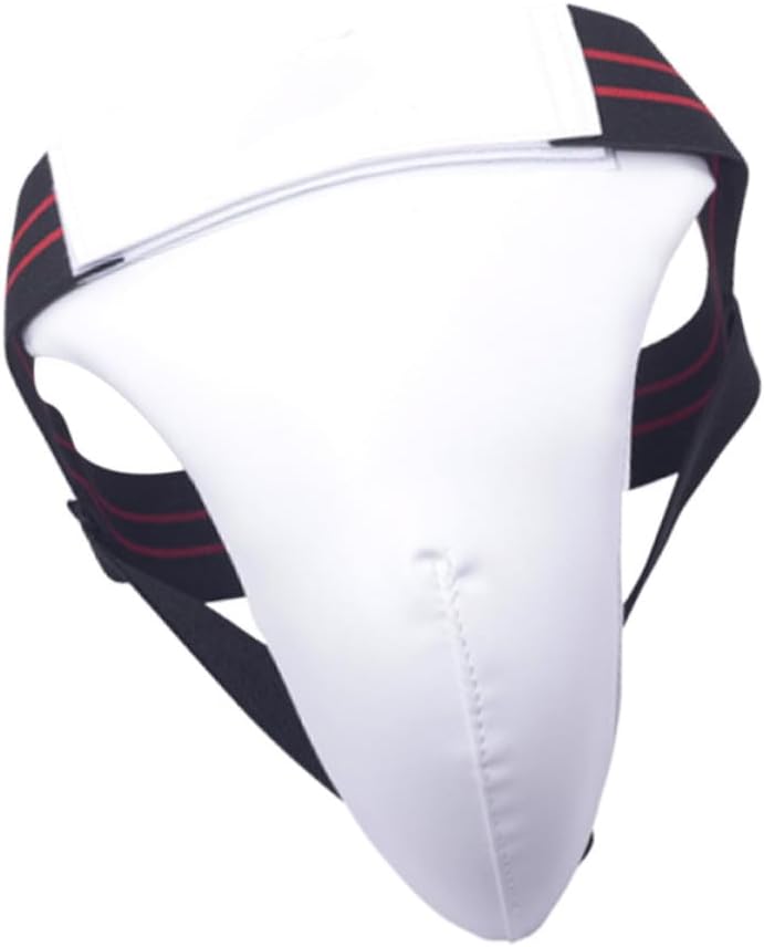 Adult Taekwondo Groin Guard Crotch Protector for Boxing and Martial Arts with Shock-Absorbing Pu Leather and Adjustable Elastic Straps Sports Safety Guard Gear
