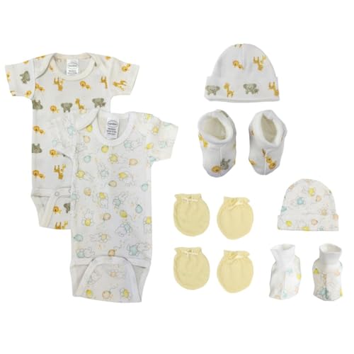 Bambini NC-0664 Unisex Newborn Baby 8 Piece Layette Sets, White