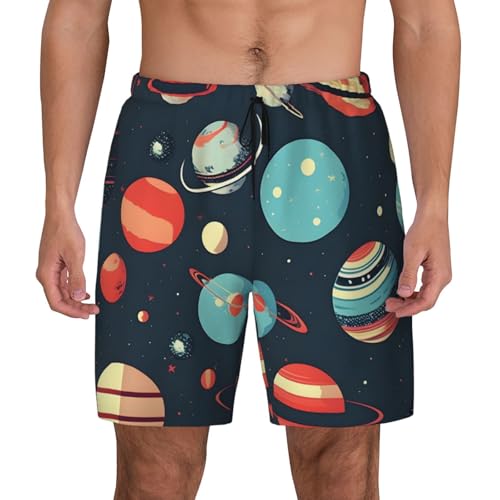 Short de bain planète pour homme léger et respirant