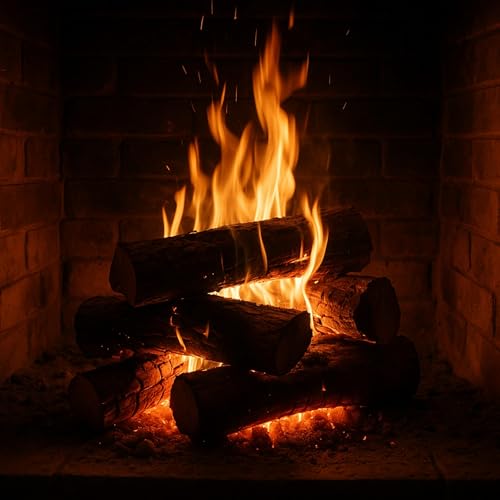 Fireplace Evenings of Calm | Burning Logs & Crackling Fire Sounds for Relaxation