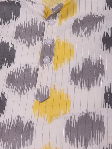 Image of KiddoPanti Boys 100% Cotton Ethnic Motif Printed Short Length Kurta