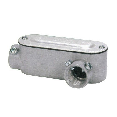 Morris 14286 Combination Conduit Body, Aluminum, Type LR, Threaded, Set Screw, Cover and Gasket, 1-1/2