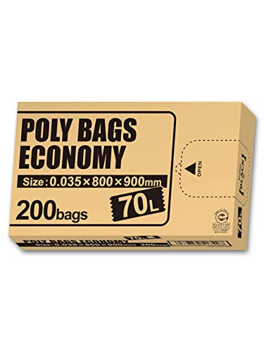 オルディ ごみ袋 黒 70L 200枚入 縦90cm×横80cm 日本製 業務用 箱入り 防災用 災害時 非常時 収納 エコマーク認定 ポリバッグエコノミー PBE-K70-200 (B00L1ZVPS4) Amazon価格推移・価格追跡