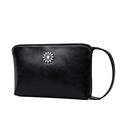 Trousse de maquillage zippée et mini porte-monnaie en cuir multifonction