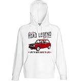  Teesandengines Men\'s Autobianchi A112 Abarth 70 HP 1 White Hoodie Size XLarge