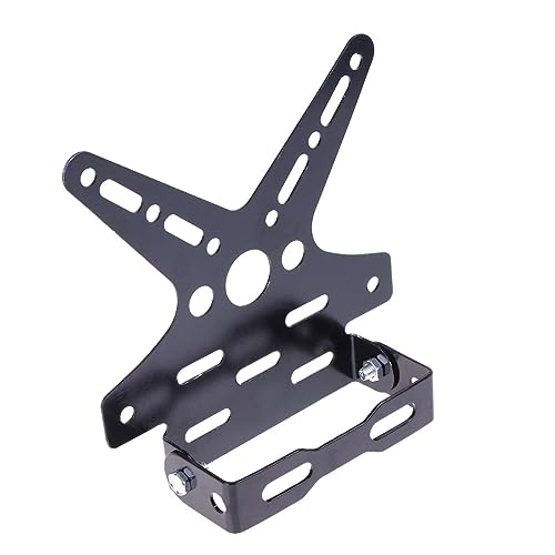 Portamatriculas Moto Soporte Universal for Placa de matrícula Ajustable for Motocicleta (Negro) Porta Matricula Moto