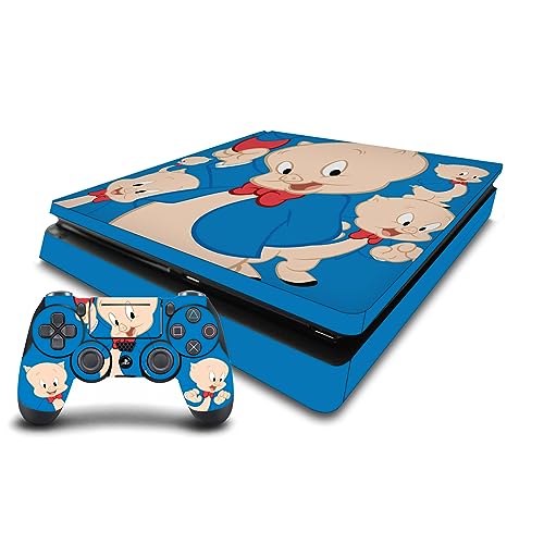 Skin PS4 Slim et manette autocollant vinyle Looney Tunes Porky Pig