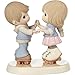 Precious Moments 179020 So Happy You Rolled Into My Life Roller Skating Couple Bisque Porcelain Figurine