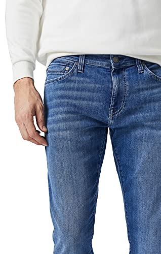 Mavi Matt Classic Men's Straight Leg Jeans, Mid-Rise Relaxed Fit Jeans for Men, Brushed Williamsburg, Medium Wash Blue Jeans, 33 x 304