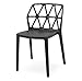 CONNUBIA Lot de 4 chaises modèle Alchemia en polypropylène - Disponible en 6 couleurs (noir)
