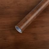 Wood Contact Paper, Red/Brown Wood Peel and Stick Wallpaper for Cabinets, Faux Wood Grain Vinyl Wrap Self Adhesive Waterproof Wall Paper for Countertops Drawer Shelf Liner Furniture17.7in X 118in