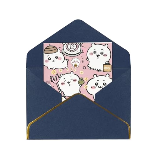 メッセージカード ちいかわ グリーティングカード かわいい 挨拶状 年賀状 感謝カード 金箔押し 封筒付き 多機能 レター用品 お誕生日 結婚式 記念日 職場 バレンタイン 人気 贈り物 プレゼント